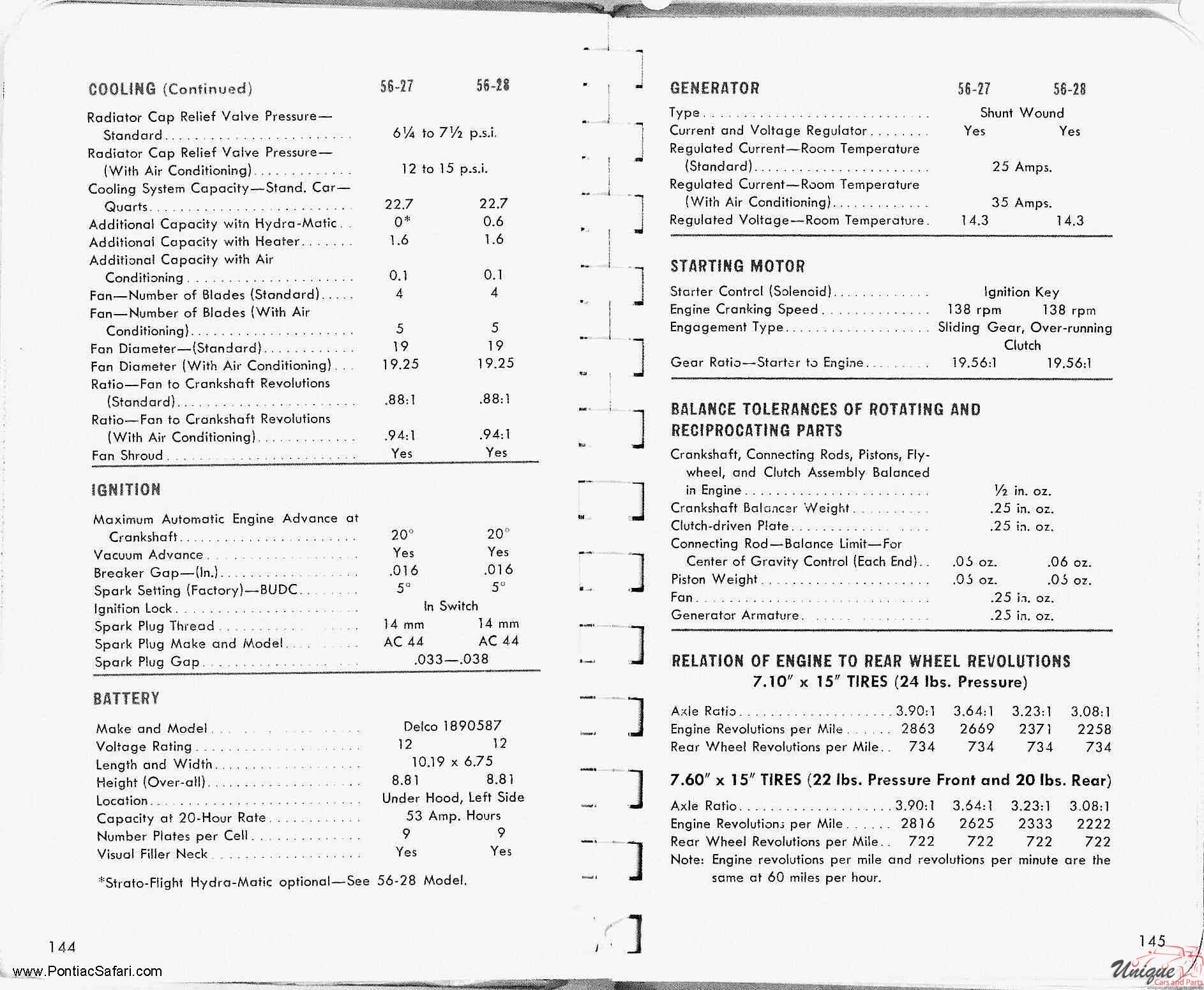 1956 Pontiac Facts Book Page 27
